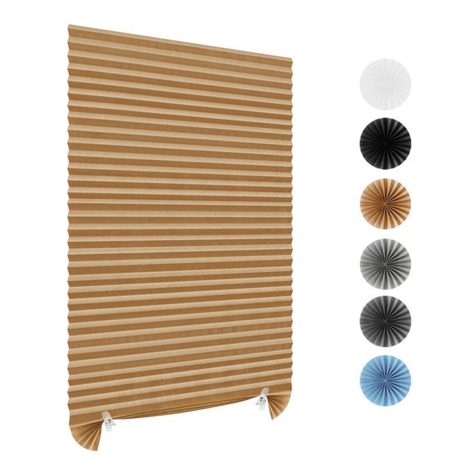Stick On Blinds for Windows No Drill Blinds Temporary Window Blinds No Drilling Door Blinds Light Filtering Pleated Paper Blinds and Shades Clip On Blinds for Kitchen Patio Bathroom