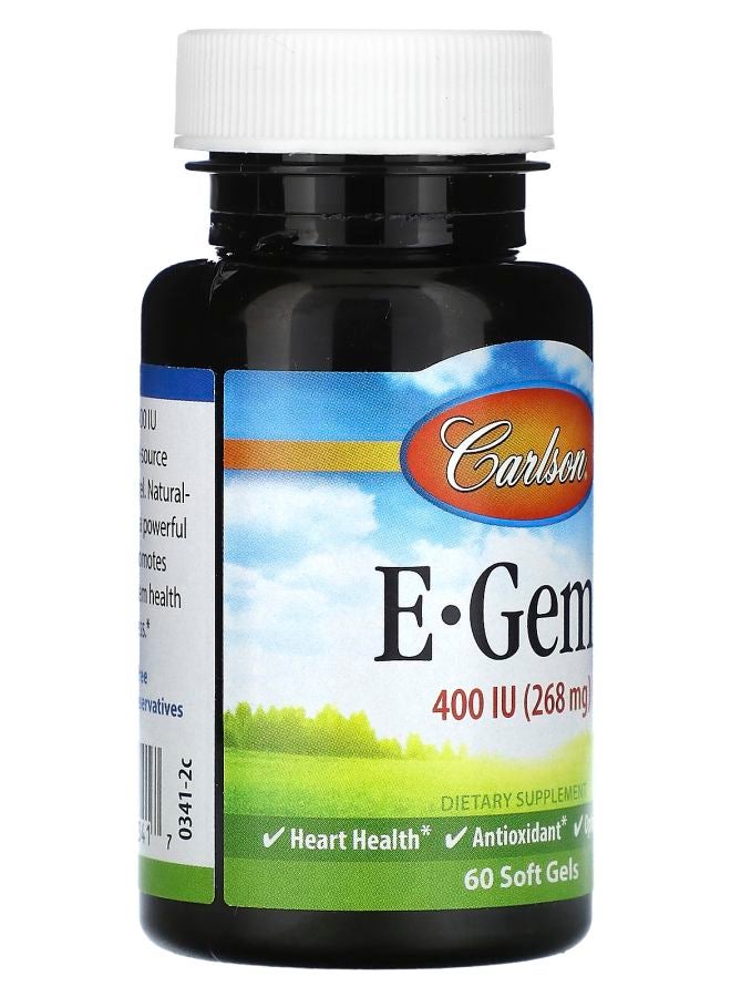 Carlson E-Gems 400 IU (268 mg) 60 Soft Gels - Image 2