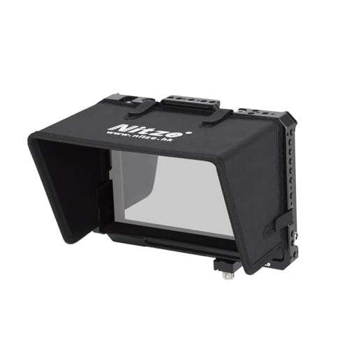 Nitze Cage for Blackmagic Design Video Assist 7" 12G Monitor with Sunhood, HDMI Cable Clamp and USB-C Cable Clamp - JT-B02B - Image 1