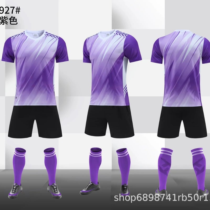 Football Uniform Suit Children'S Football Match Training Team Uniform Men'S And Women'S Adult Football Jersey Clothing Printing Printing Summer - Image 4
