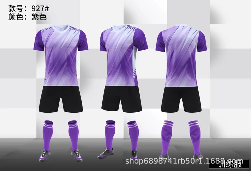Football Uniform Suit Children'S Football Match Training Team Uniform Men'S And Women'S Adult Football Jersey Clothing Printing Printing Summer - Image 1