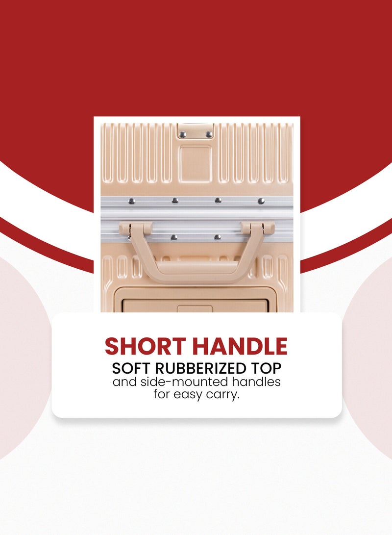 ستارجولد حقيبة الأمتعة TPC حقيبة جانبية صلبة عجلات قابلة للدوران 360 درجة وحقيبة سفر بنظام قابل للقفل - Image 4