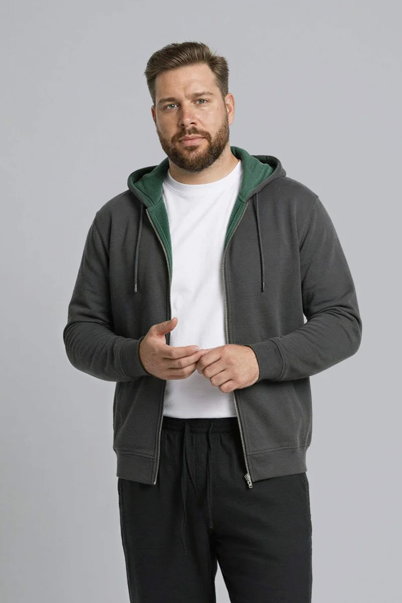 DeFacto Plus Size Zip-Up Hoodie