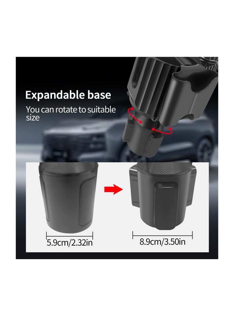 Zikra Car Cup Holder Expander,Large Cup Holder Adapter with Adjustable Base, Ideal for Organization Two Cups,Coffee Mugs,Car Drink Holde Bottles,Phone Holder,Cards,Keys,Truck Accessories for Men - Image 4