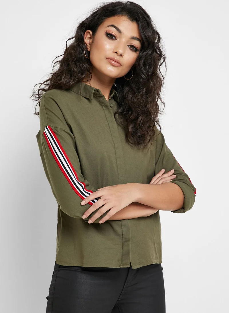 NOISY MAY Striped Sleeve Shirt