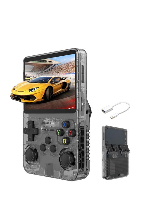 Retro Handheld Game Console | 3.5inch IPS Screen | R36S Portable Pocket Arcade 10+ Mainstream Emulator 64G TF Card | 15000+ R40S Pro (64G Black)