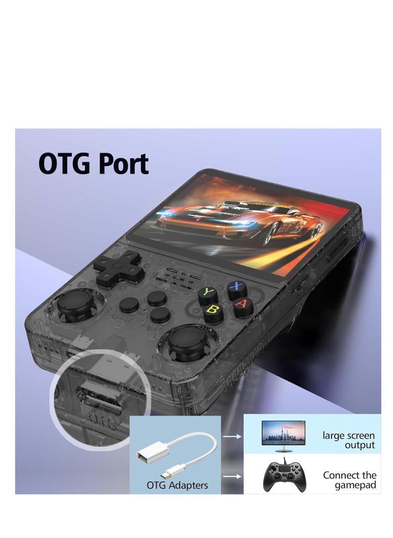 Retro Handheld Game Console | 3.5inch IPS Screen | R36S Portable Pocket Arcade 10+ Mainstream Emulator 64G TF Card | 15000+ R40S Pro (64G Black)