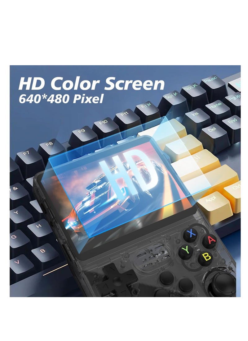 Retro Handheld Game Console | 3.5inch IPS Screen | R36S Portable Pocket Arcade 10+ Mainstream Emulator 64G TF Card | 15000+ R40S Pro (64G Black)