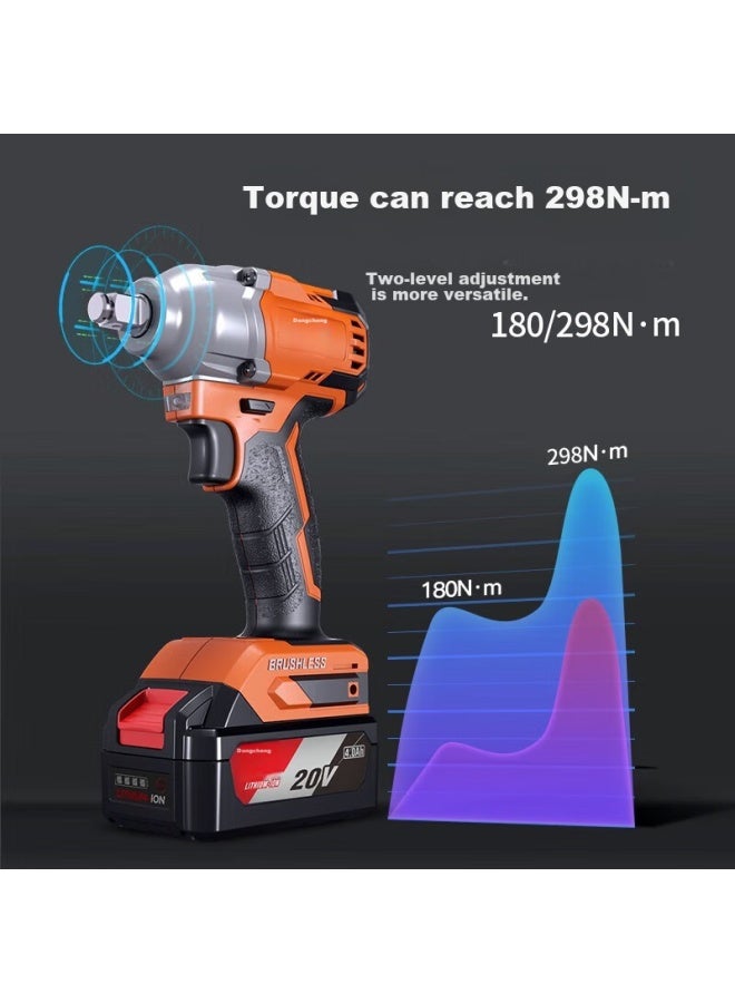 DONG Cheng Dongcheng 20v Cordless Brushless Impact Wrench Dcpb288 , Industrial Lithium Battery Pneumatic Impact Wrench, Power Tool - Image 2