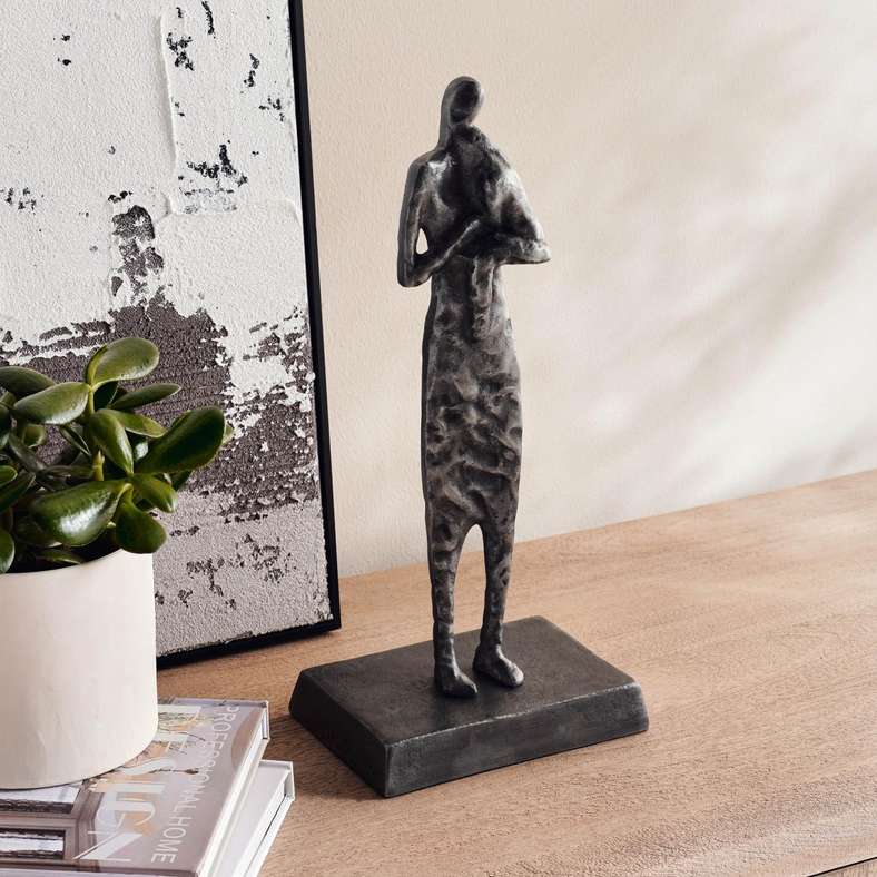 Pan Home Nurture Metal Figurine - Grey