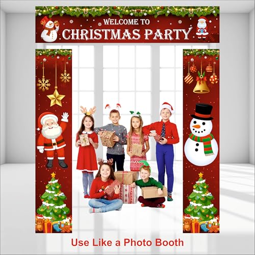 Party Baazaar Welcome to Christmas Party Banner | Christmas Decoration for Home | Backdrop (Pack of 3, Multi Color, Size: 5x1 Feet) - Image 4