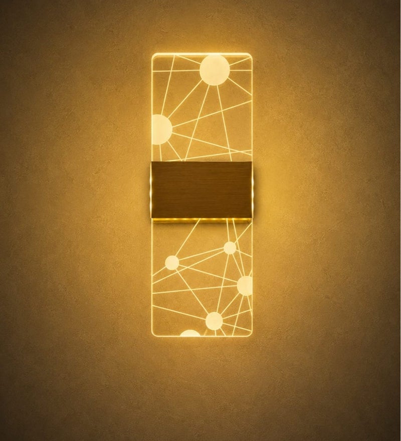 LED Wall Sconce with Geometric Design, Modern Artistic Light Fixture