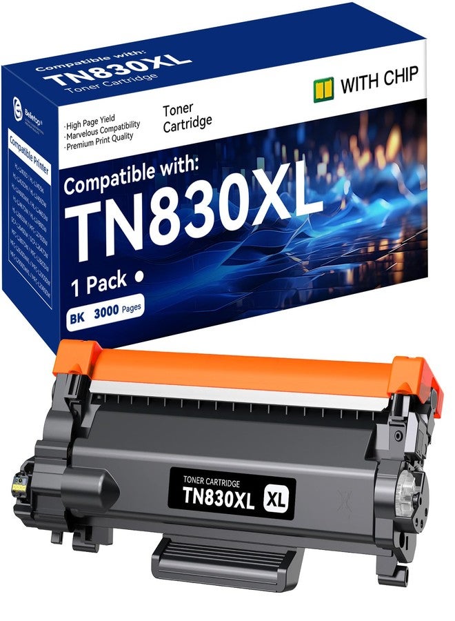belietop خرطوشة حبر TN830XL عالية الإنتاجية بديلة لخرطوشات Brother TN830 وTN-830 وTN830 XL وTN-830XL، متوافقة مع طرازات HL-L2460DW وHL-L2405W وHL-L2400D وHL-L2460DWXL وHL-L2865DW (خرطوشة واحدة سوداء) - Image 1