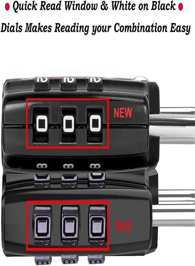 KANAbee Metal TSA 3 Digit Number Lock for Bag, Luggage, Travel, Zinc,Metallic finishes(Black) - Image 5