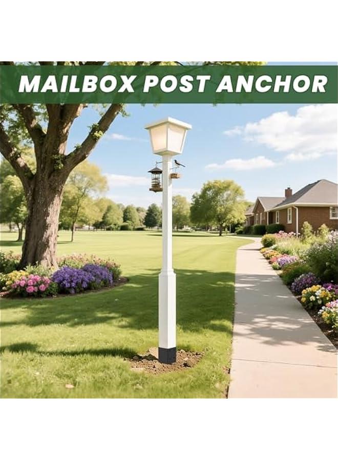 Arabest 2 Pcs 4x4 Fence Post Anchor Ground Spike 24(Actual: 3.6x3.6) Heavy Duty Metal Fence Post Anchor, Black Powder-Coated, for Fence,Deck,Bird Feeder,Railing,Mailbox - Image 3