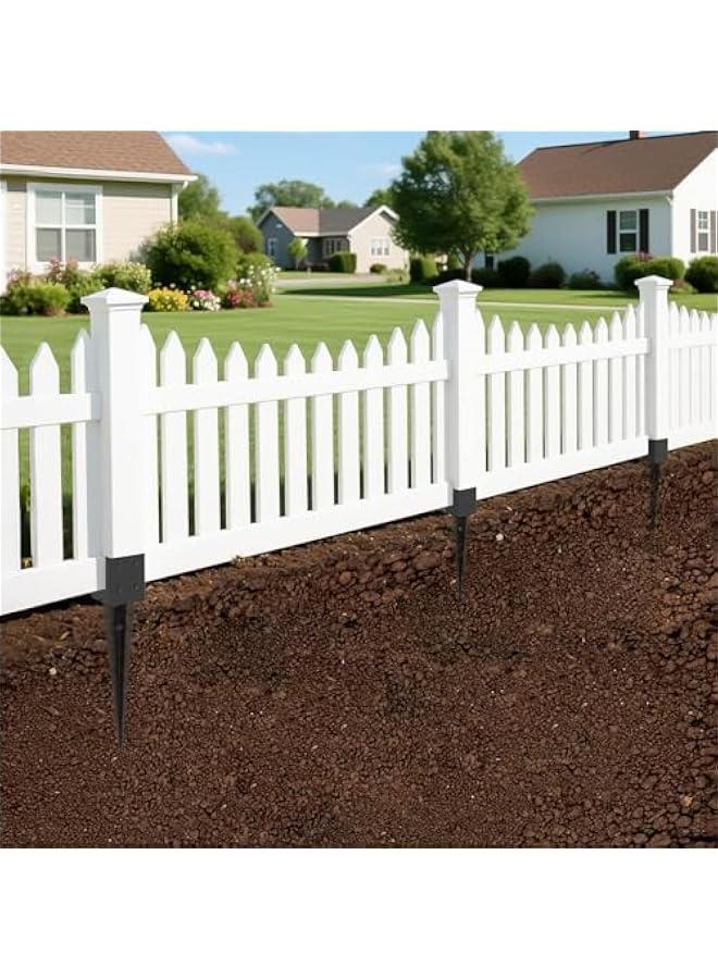 Arabest 2 Pcs 4x4 Fence Post Anchor Ground Spike 24(Actual: 3.6x3.6) Heavy Duty Metal Fence Post Anchor, Black Powder-Coated, for Fence,Deck,Bird Feeder,Railing,Mailbox - Image 5