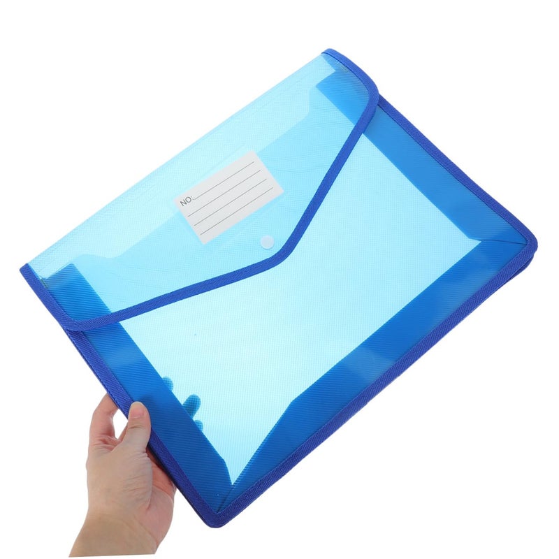 A4 Waterproof Document Folder with Button Closure 3 Pack Thick File Pockets - Image 5