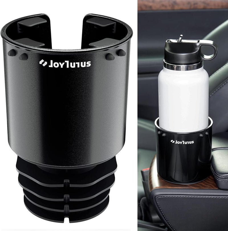 JOYTUTUS Large Stable Cup Holder Expander for YETI, Hydro Flask, Hold 18-40 oz Bottles and Mugs, Car Cup Holder Adapter with Adjustable Rubber Base - Image 1