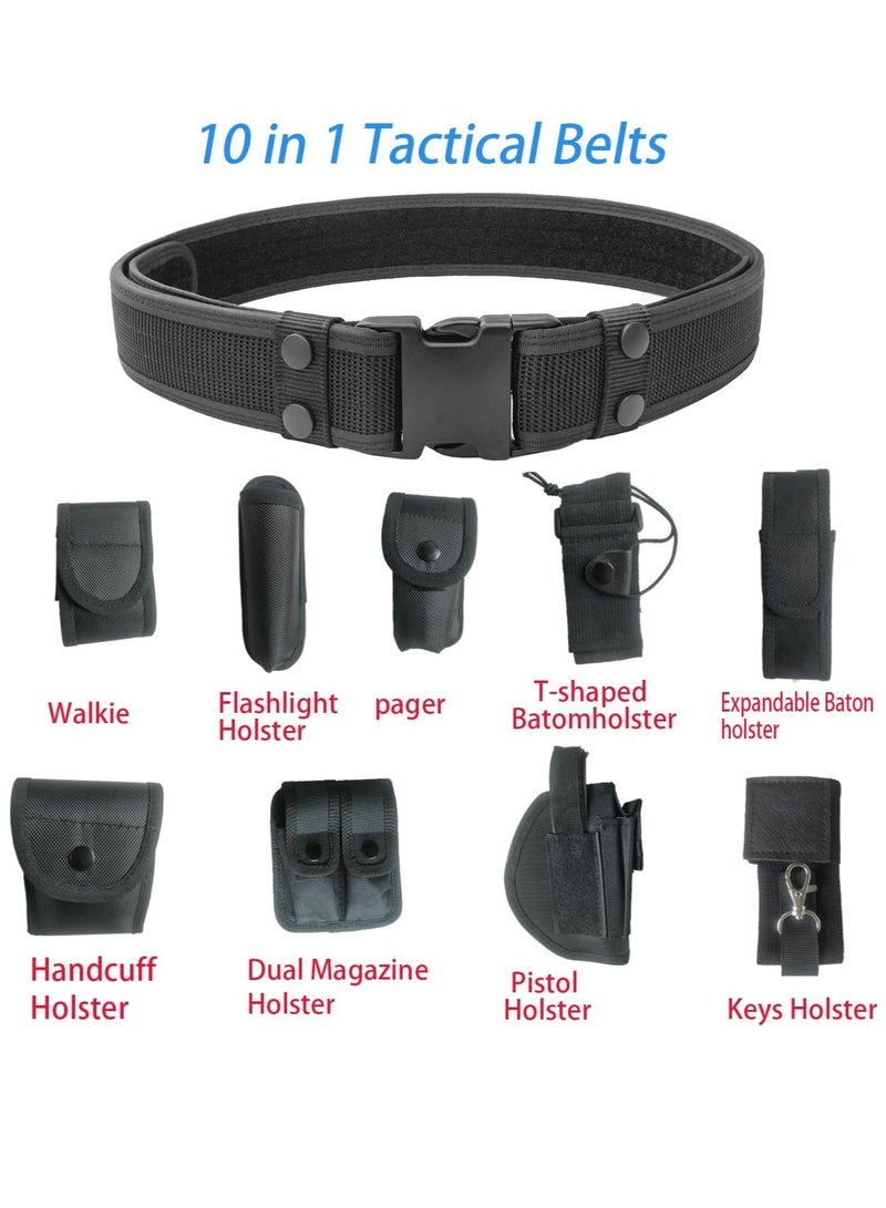 KIIUMI Tactical Police Security Guard Utility Kit Belt With Pouches - Image 2