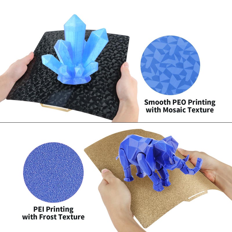 IdeaFormer-3D PEO+PEI Build Plate for Bambu Lab X1C/X1/P1P/P1S/P2S/A1, 257x257mm Double Sided PEO+PEI Spring Steel Bed Plate Flexible Textured Print Bed for Bambulab 3D Printers - Image 3