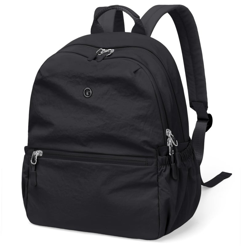 GOLF SUPAGS 13L Mini Backpack Lightweight Nylon Daypack for Women Small City Pack Versatile Ladies Backpack for Shopping Travel Black - Image 2