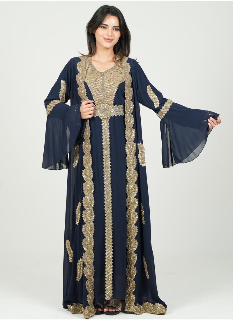 AL BENT AL SHARQIEH women kaftan dress jalabia  - Image 1