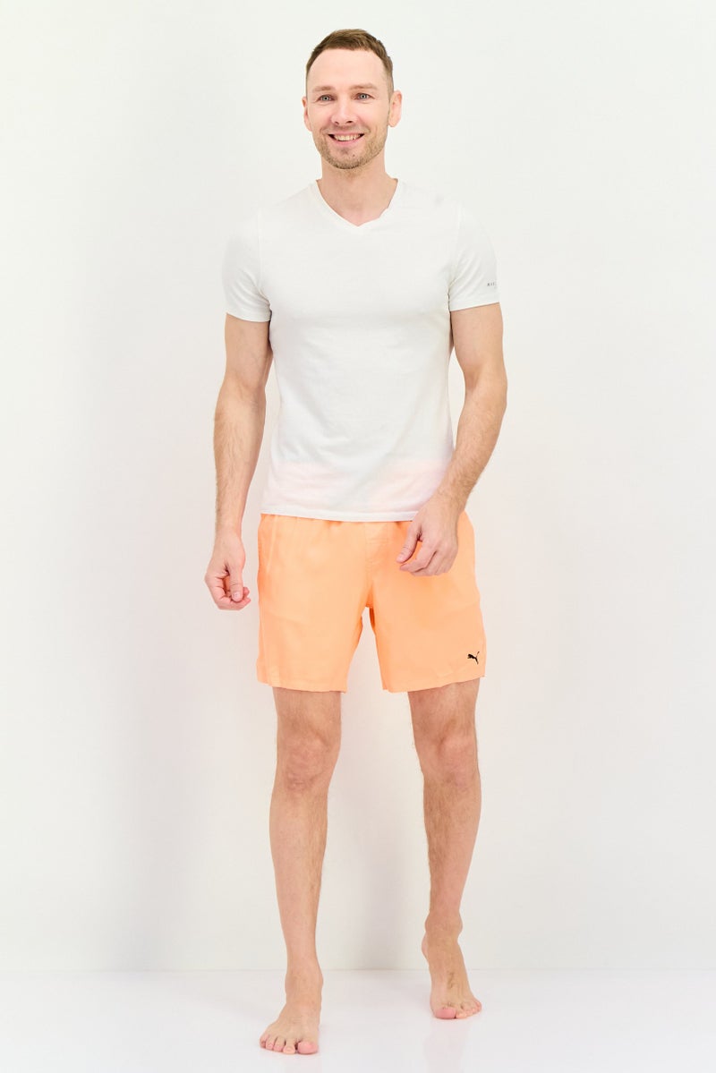 PUMA Men Brand Logo Board Shorts, Orange  - Image 4