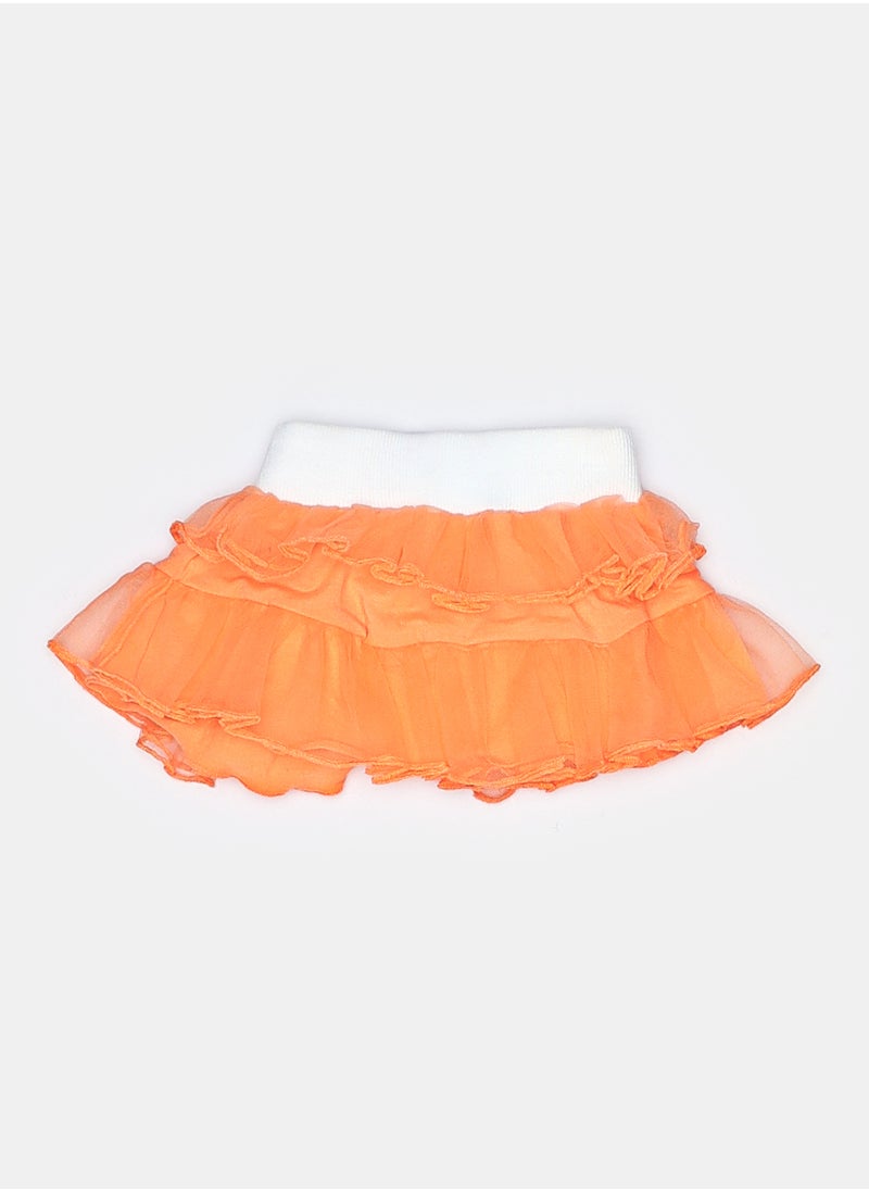 milou - Baby Girls Skirt Tull Orange - Image 1