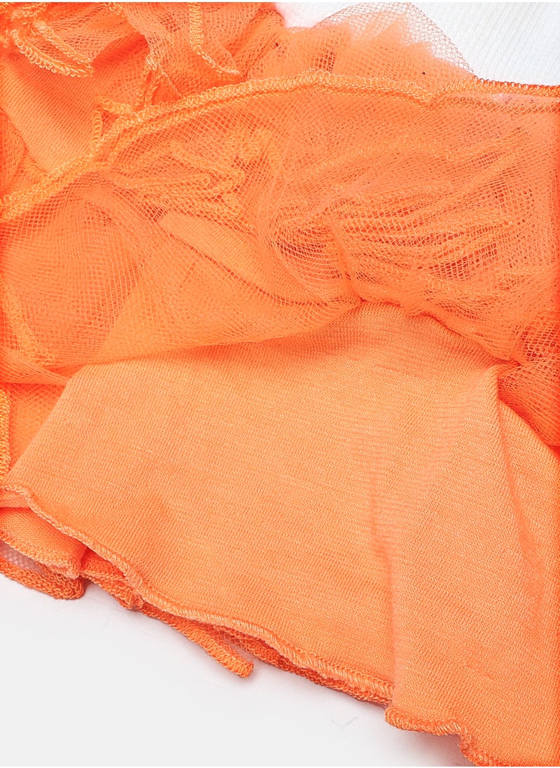 milou - Baby Girls Skirt Tull Orange - Image 1