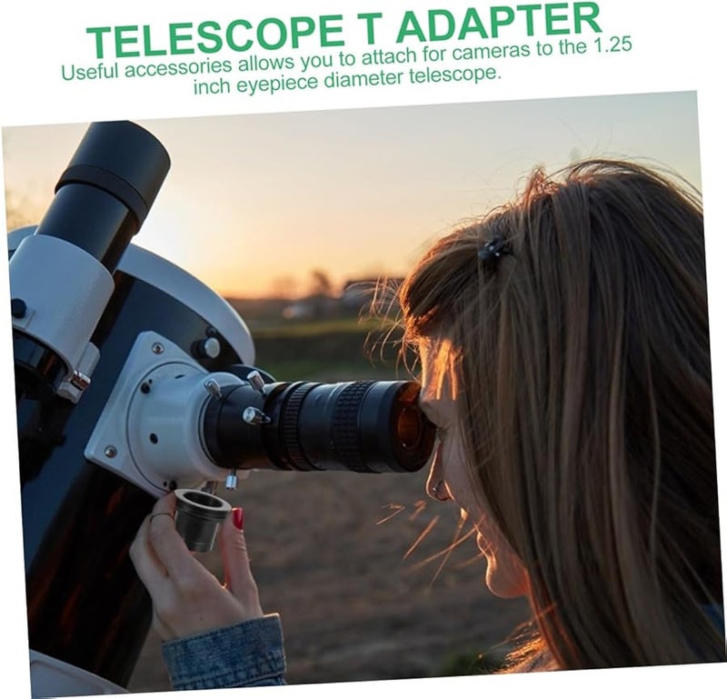 قطعتان من محول التلسكوب T للكاميرات DSLR والعدسات، حامل التصوير الفلكي - Image 2