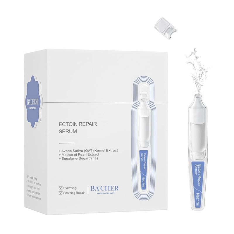 Ectoin Repair Face Serum Ampoules  15 PcsBox  Deep Moisture  AntiAging Serum with BetaGlucan Glycerin and Hyaluronic Acid  Hydration Soothes  Protects All Skin