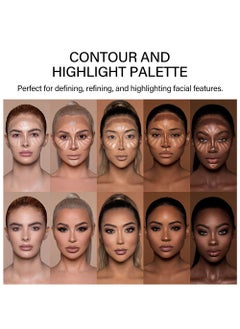 Ushas 4  Color Concealer Pot Set - Contour Palette for Dark Circles with Powder Puffy - 4 in 1 Full Coverage Color Correcting Foundation Concealer for Contour & Highlight Eye Brightener#01  - Image 5