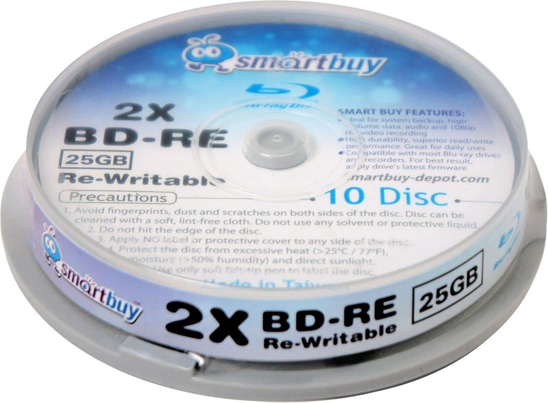 Smartbuy 50 عبوة 2X 25GB بلو بلو-راي BD-RE قابلة لإعادة الكتابة بشعار العلامة التجارية قرص بلو-راي فارغ - Image 1