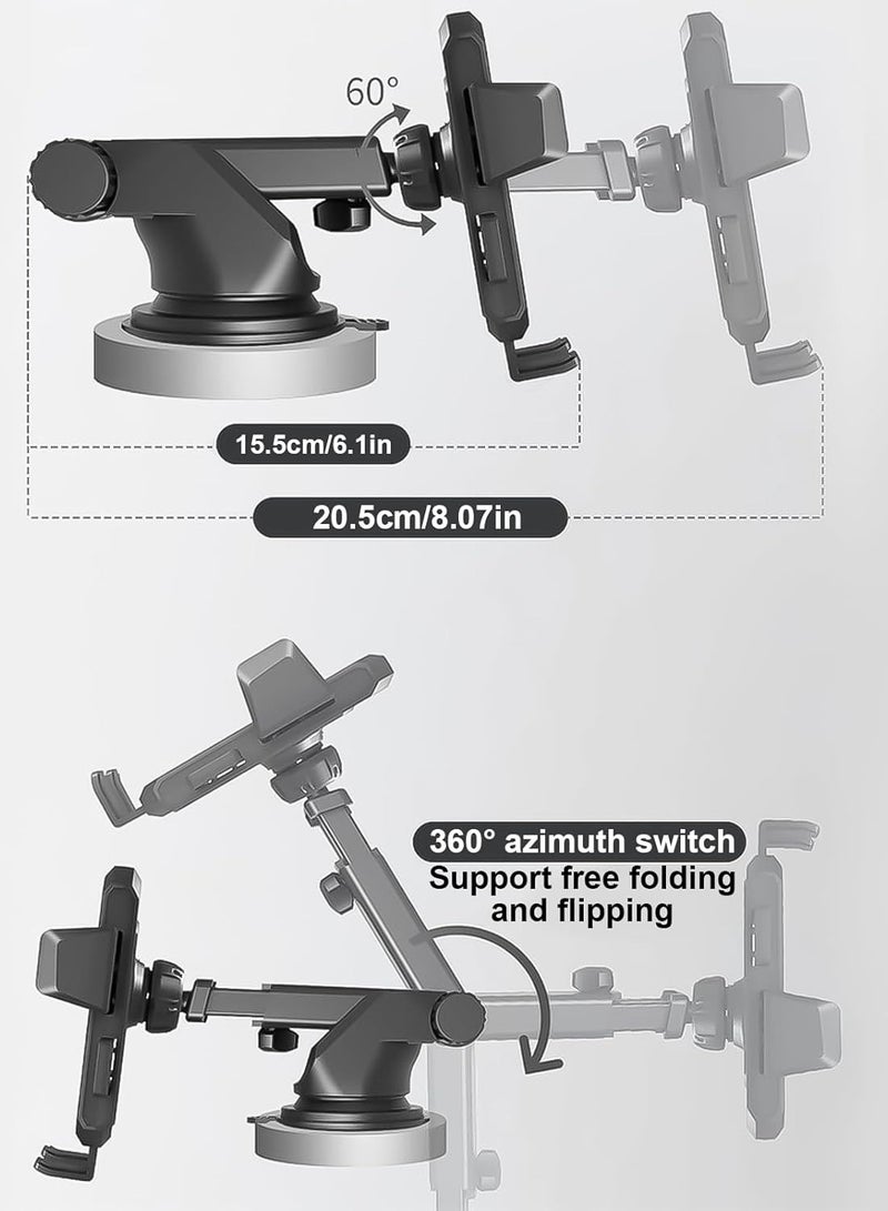 Universal Car Mobile Holder Clip,Air Vent Windscreen | 360° Rotatable Hands-Free Mount, Air Vent Windscreen, Car Mobile Mount Vehicle Stand for Smartphone Apple iPhone 15 14 13 12 Pro Max Samsung Galaxy S - Image 4