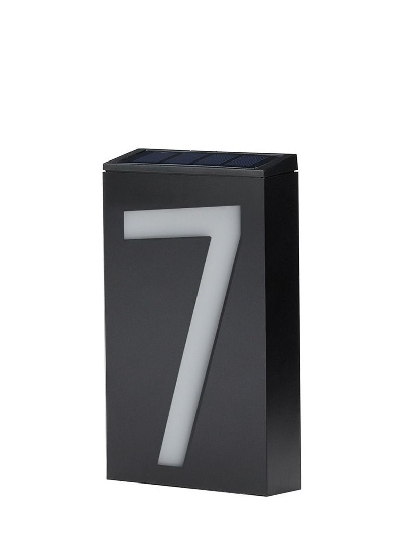 Bluejw 1-Piece Solar Outdoor Rainproof Digital House Number LED Light  - Image 1