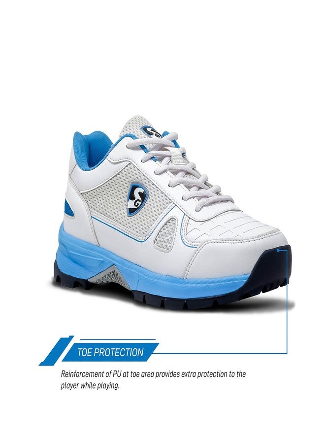 SG Mens Shoes Scorer 6.0 White/Aqua/Black No 9 - Image 3