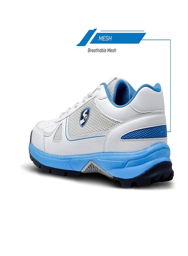 SG Mens Shoes Scorer 6.0 White/Aqua/Black No 9 - Image 4