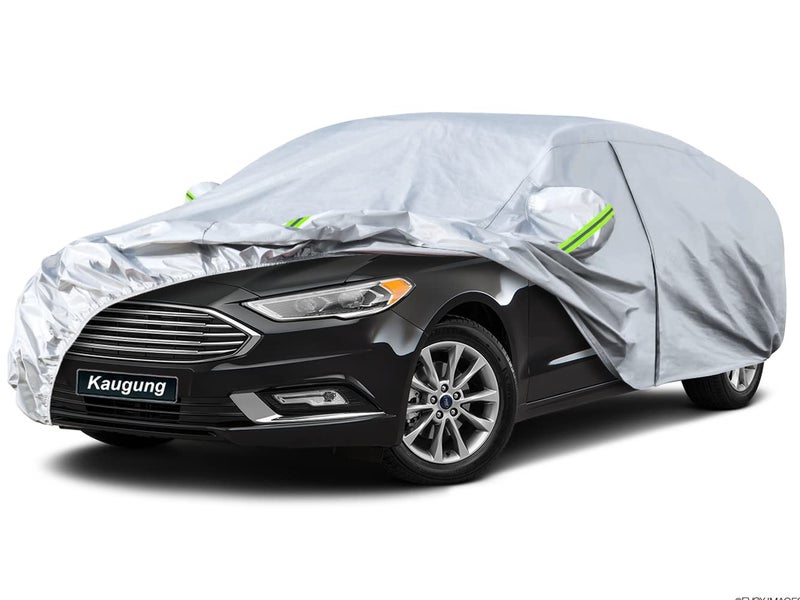 Kaugung 6 Layers Car Cover Custom Fit Ford Fusion Sedan from 2005 to 2025 Waterproof Car Cover All Weather for Automobiles Outdoor Indoor with Zipper Door Sun Rain Dust Snow Protection