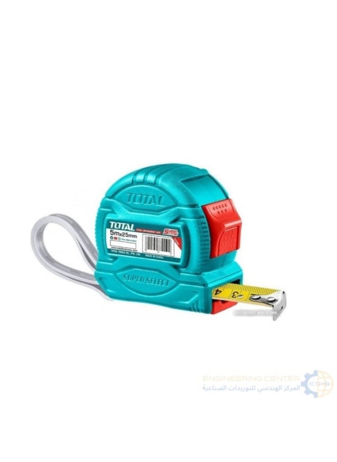 TOTAL Total TMT34525M Economical 5m x 25mm Tape Measure - 2 Ways 