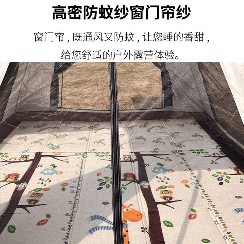 73Hours Full-Automatic Tent Outdoor Portable Camping Folding Hexagonal Tent Thickened Silver Glue Sunscreen Breathable Camping Equipment - Image 5