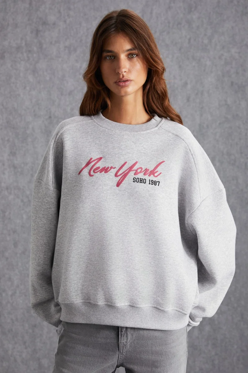 GRIMELANGE Nardy Women's Raised Organic Cotton Sweatshirt