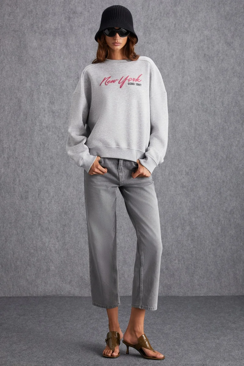 GRIMELANGE Nardy Women's Raised Organic Cotton Sweatshirt