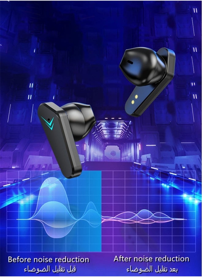 Generic - TWS wireless binaural gaming music low latency gaming digital display 5.0 Bluetooth headset wireless earbuds true wireless compatible apple Suitable for Android and other systems bluetooth 5 true wire - Image 1