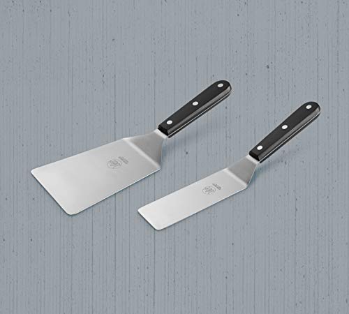 DUE BUOI set Wide Spatula blade dimension 4" x 6"1/3 and Narrow blade dimension 2" x 6" 1/3. Full Tang Triple Riveted. Non-stick Durable. ICQ Approved. - Image 2
