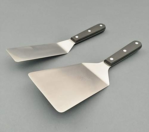 DUE BUOI set Wide Spatula blade dimension 4" x 6"1/3 and Narrow blade dimension 2" x 6" 1/3. Full Tang Triple Riveted. Non-stick Durable. ICQ Approved. - Image 5