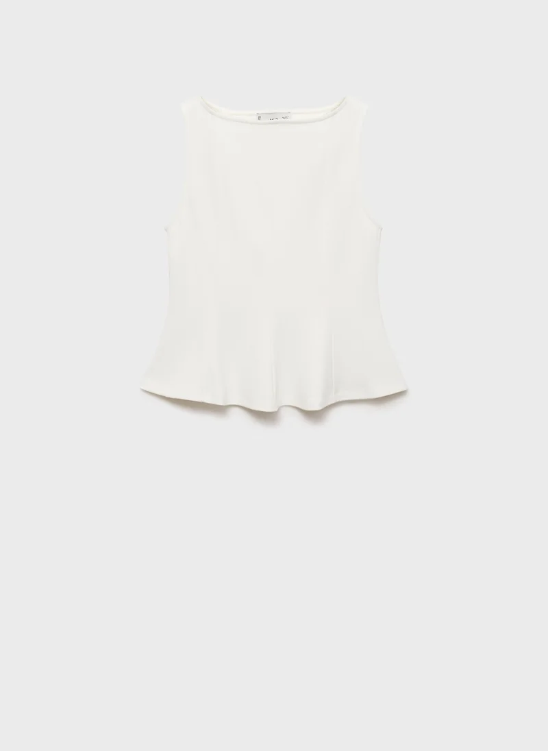 MANGO Peplum top with seam detail