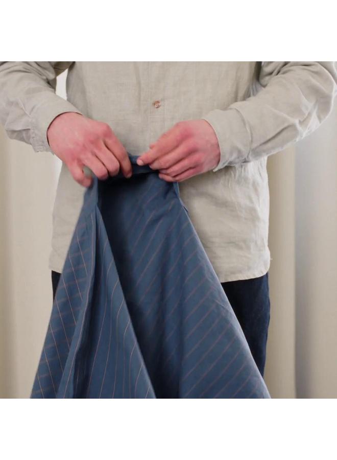 erorex Duvet cover and 2 pillowcases, beige/white, 240x220/50x80 cm - Image 2