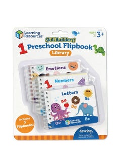 Learning Resources Skill Builders! Preschool Flipbooks 3 Pieces Ages 3+ Preschool Learning Activities Abc And Numbers For Toddlers Activity Book  - Image 1
