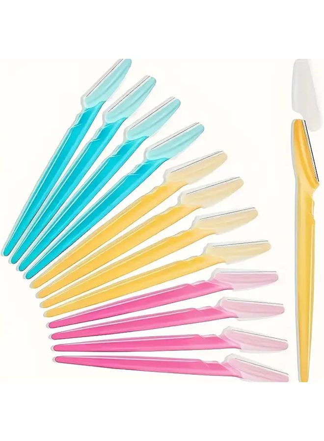 24Pcs Multifunctional Eyebrow Razor Kit With Mixed Color Blades For Facial Hair Removal - Image 1