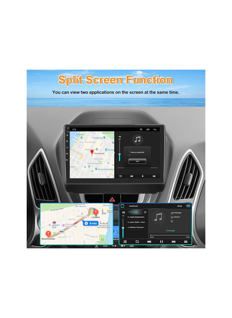 SHEZA STAR - Android Car Stereo for Hyundai Tucson IX35 2009 To 2015 2GB RAM 32GB ROM Mirror-Link Wi-Fi BT, Radio GPS Navigation, 10 Inch Support Apple Carplay, IPS Touch Screen with Backup Camera Included - Image 1
